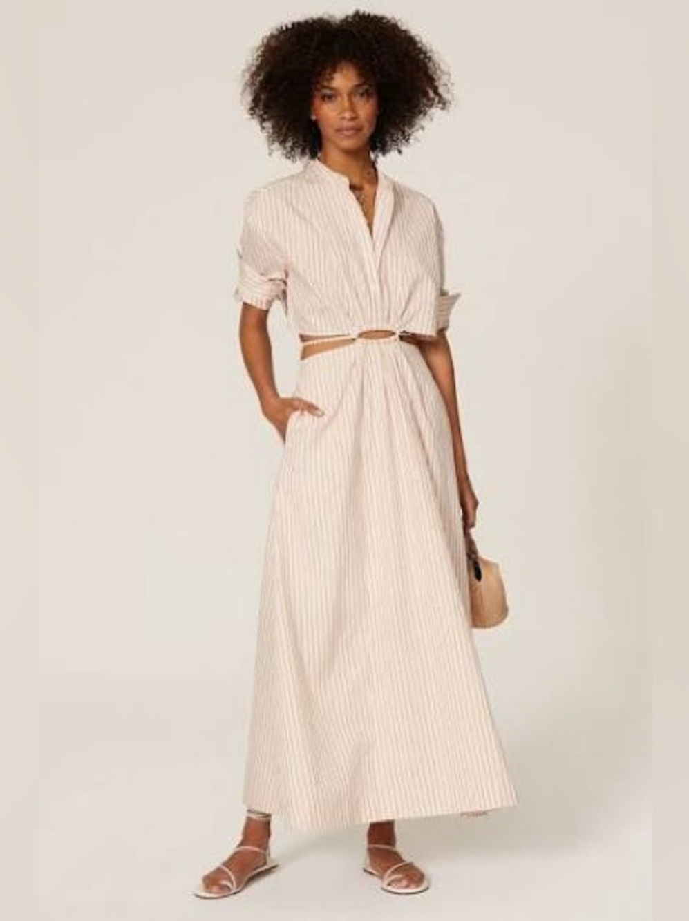 Jonathan Simkhai Janet Open Back Shirt Dress